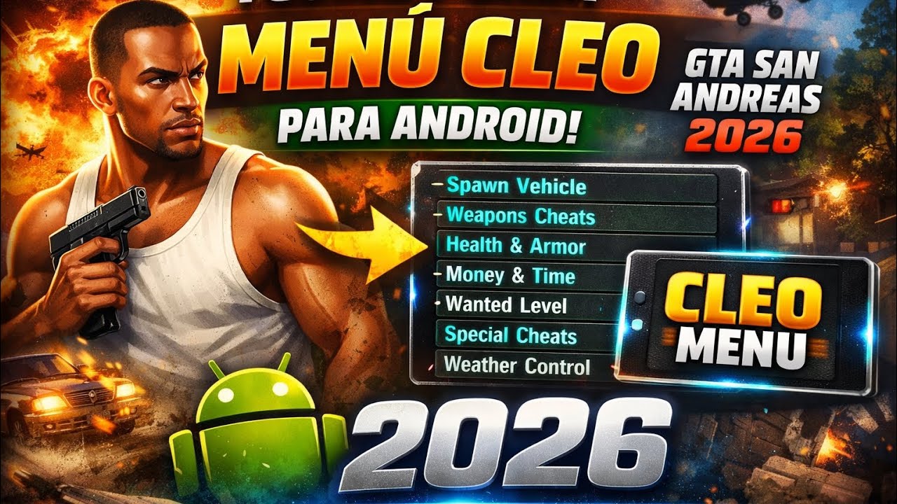 C&oacute;mo descargar e instalar el men&uacute; Cleo para GTA San Andreas Android 11-12-13-14 (tutorial)2026