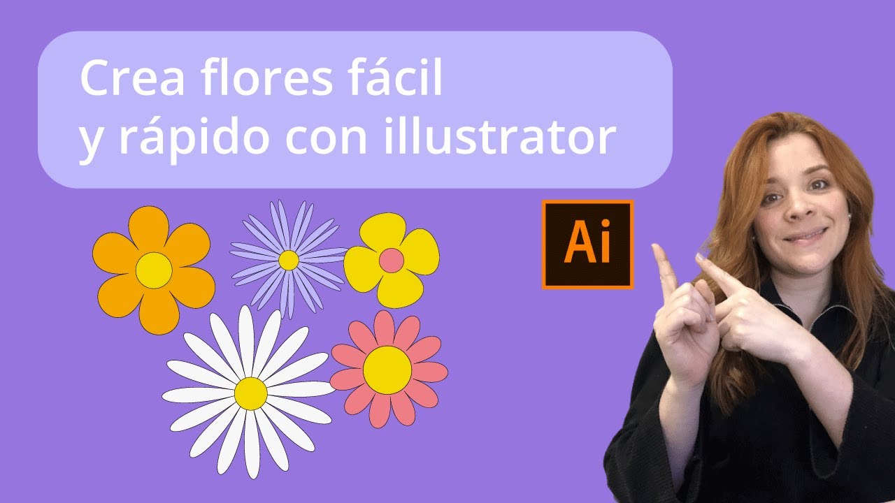 Crea flores f&aacute;cil y r&aacute;pido con illustrator. 🌸