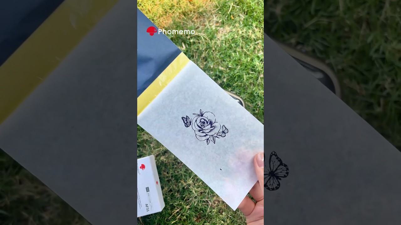 You can even print tatoo stencil outdoors with Phomemo TP31 mini tattoo printer!😍#phomemo #tattoo