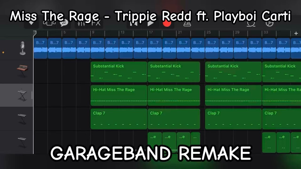 Miss The Rage by Trippie Redd ft. Carti GARAGEBAND REMAKE