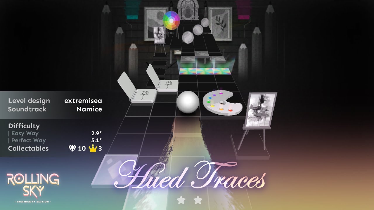 【Rolling Sky Community Edition】Hued Traces (2*) - The world blooms with color at your touch...