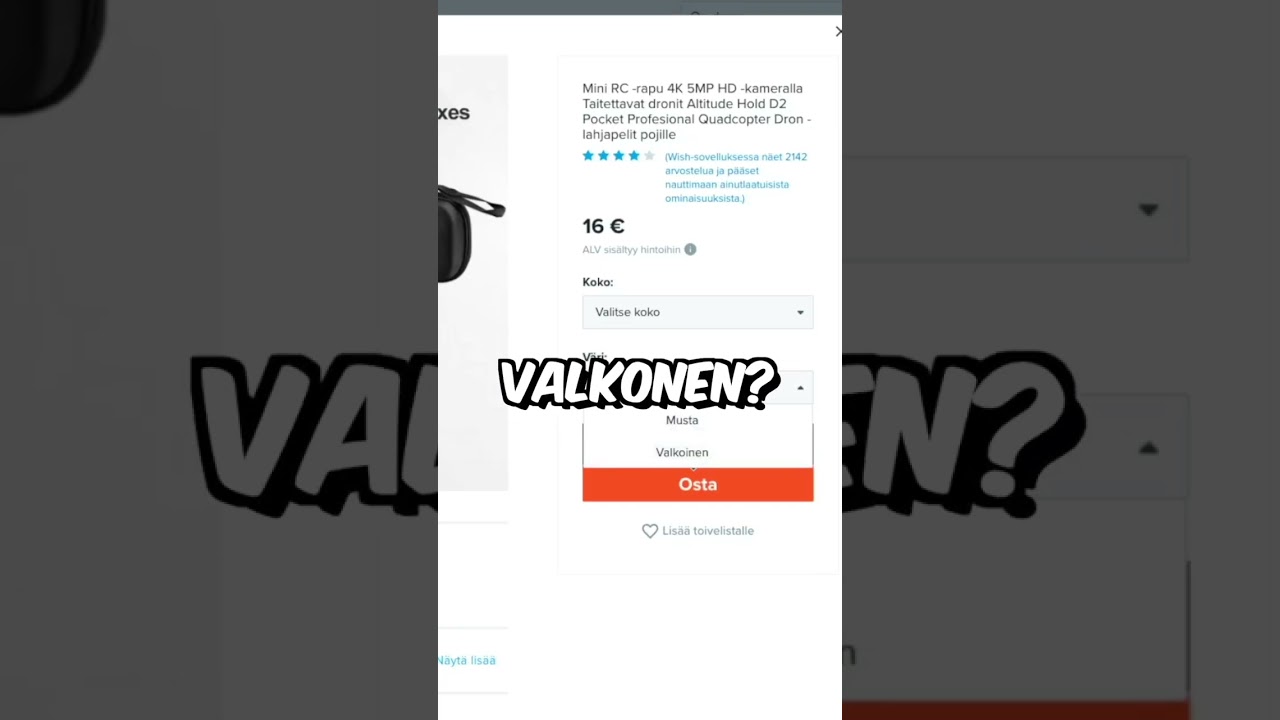 Tilataan Halvin DRONE Wishist&auml;!