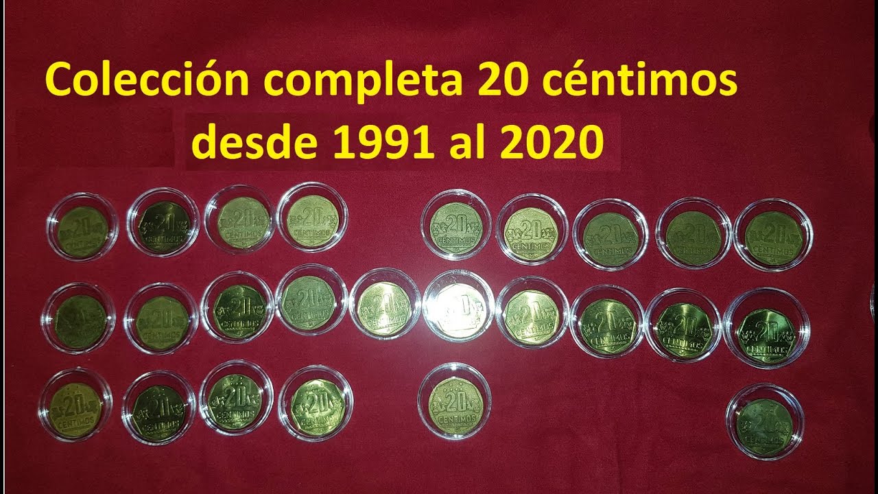 COLECCION COMPLETA 20 CÉNTIMOS DESDE 1991 AL 2020. Tienes alguna?