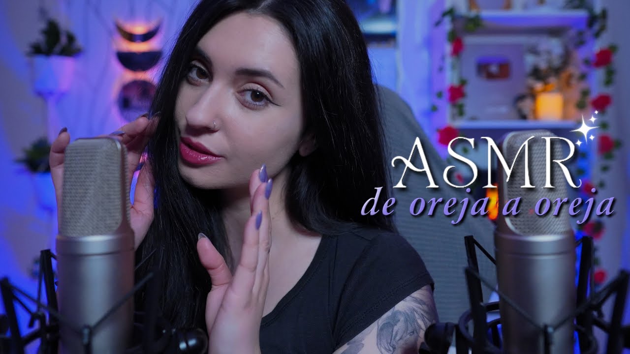 ASMR DE OREJA A OREJA muy cerca de los micros 🤍 Mouth Sounds, Caricias, Susurros [4K]