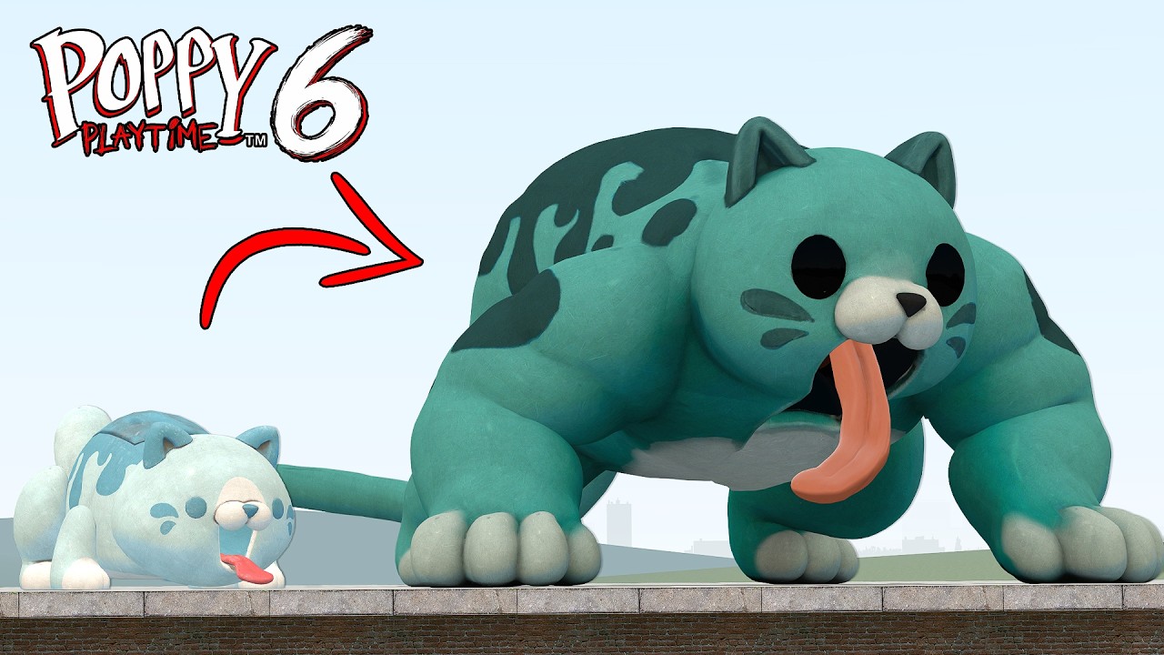 Эволюция новой игры Candy Cat Poppy Playtime, глава 6, в Garry's Mod.