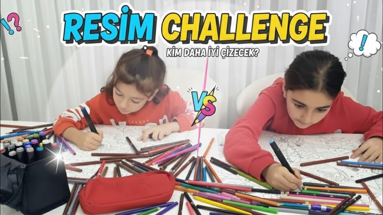 DURU ve DEFNE RESİM CHALLENGE! 🌈EN GÜZEL RESMİ KİM YAPTI?