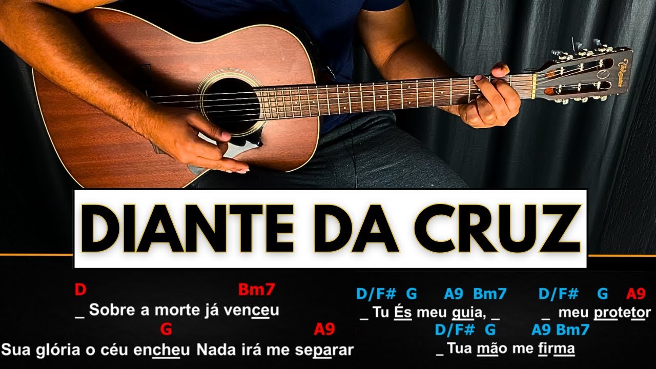 CIFRA SIMPLIFICADA ⭐ Diante da Cruz - Aline Barros | Aula de Viol&atilde;o Simplificada