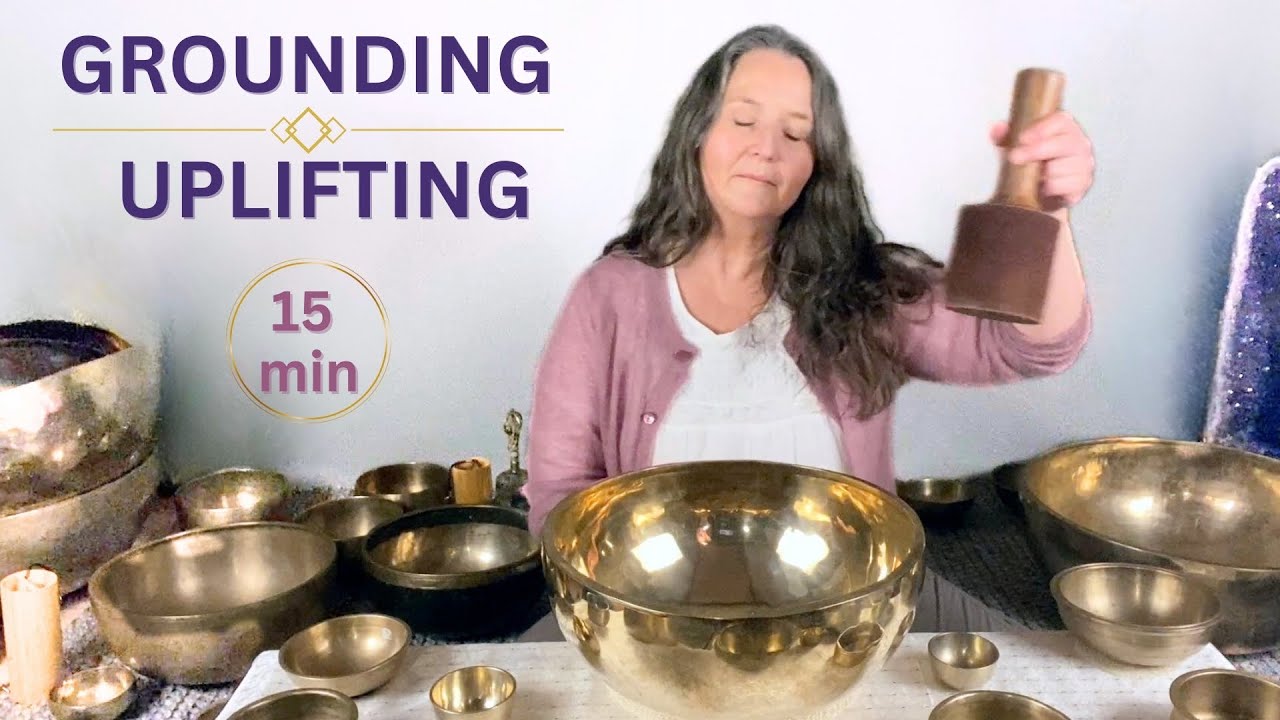 15 Minute Tibetan Bowls | Grounding & Uplifting Sound Meditation I Jane Winther