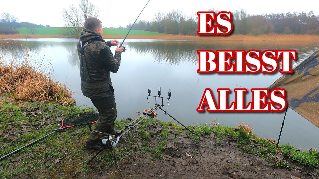 Raubfisch und Friedfisch Angeln im Winter. Februar 2024