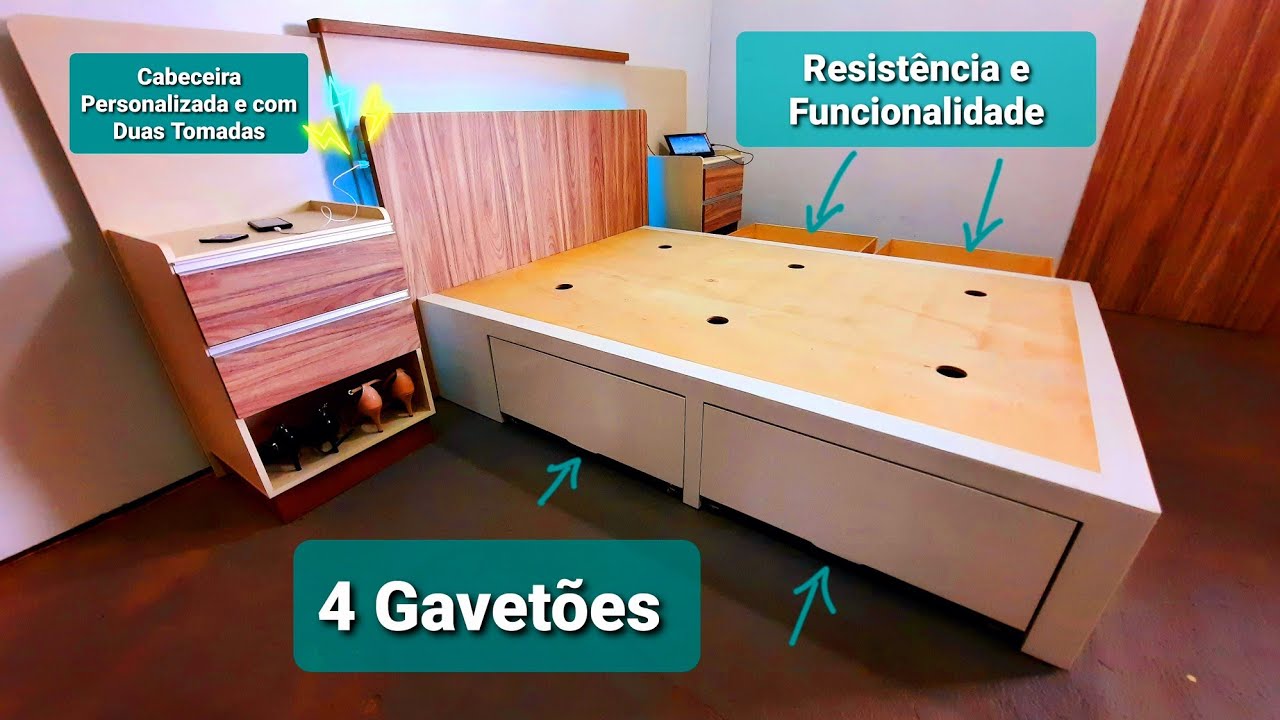 Cama super resistente | Cabeceira Personalizada | Cabeceira Simples - Marcenaria Digital!!
