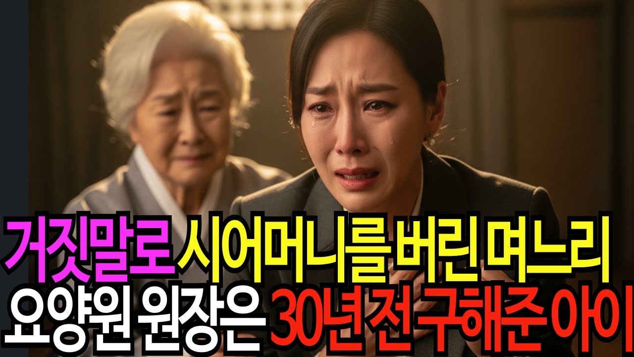시어머니를 요양원에 버린 며느리, 그런데 그 요양원 원장이 30년 전 구해준 그 아이였습니다. 며느리의 후원금 6천만원의 충격적 진실  | 감동실화 | 가족 사연 | 오디오북