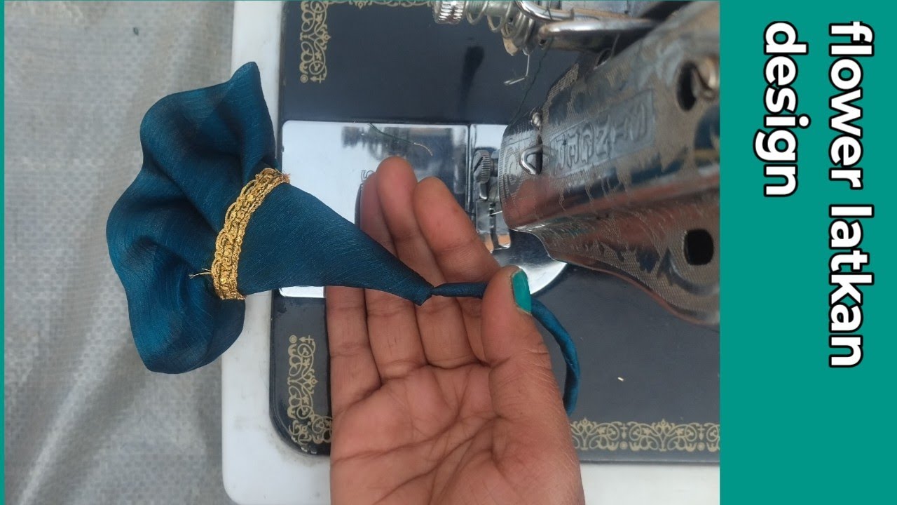Beautiful blouse ke liye banaaiye || flower latkan design || cutting and stitching 