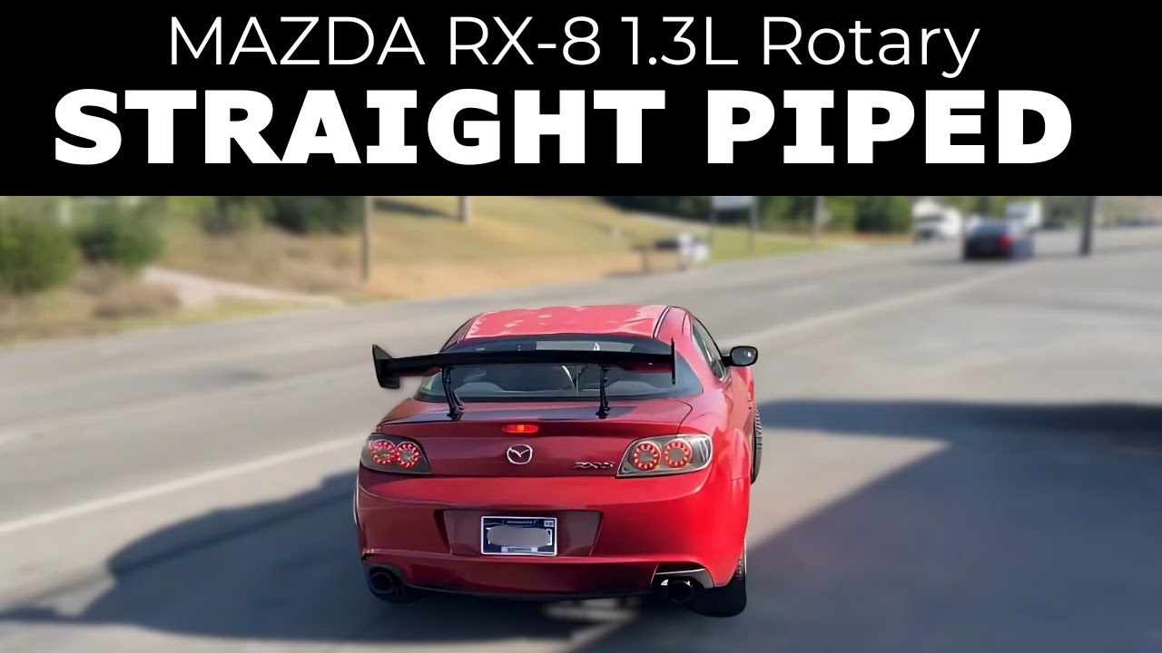 Mazda RX8 2010 года выпуска, 1,3 л, роторный, с прямыми трубами и катализатором High Flow!