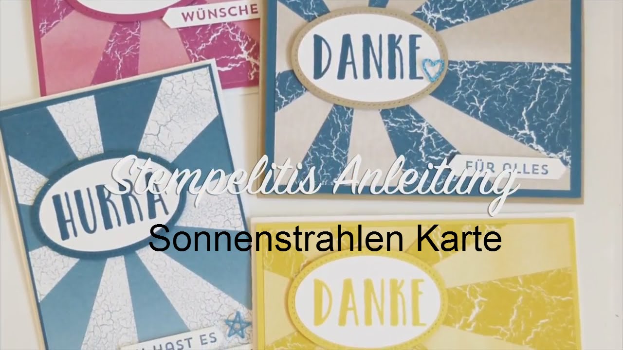 Stampin' Up! Sonnenstrahlen Karte ohne Thinlits