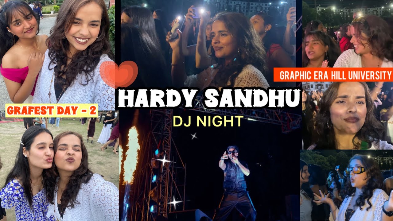 Hardy Sandhu at graphic era 🤩 Grafest day-2 🎤 what a night ⭐🤳
