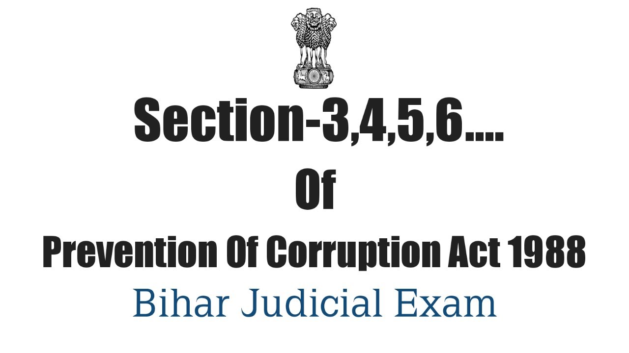 Prevention Of Corruption Act 1988 | Section-3,4,5,6 Of Prevention Corruption Act | Bihar Apo Exam |