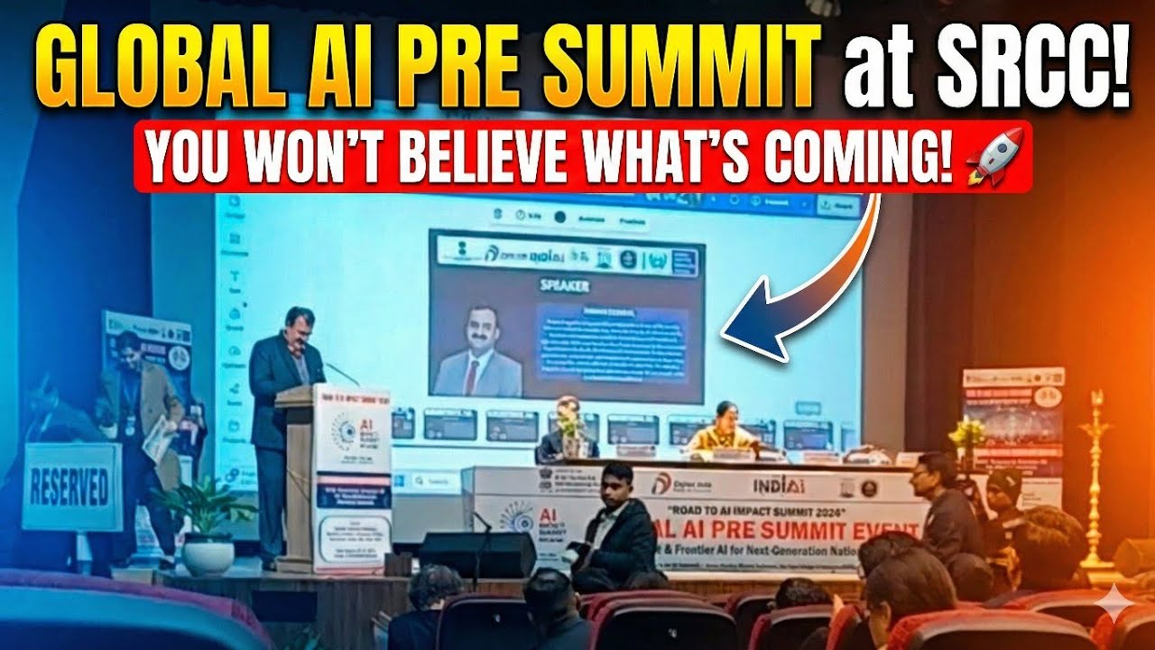 Global AI Pre Summit | SRCC |  Piyush Gaur #ai #vlog #srcc | SRCC Auditorium Video
