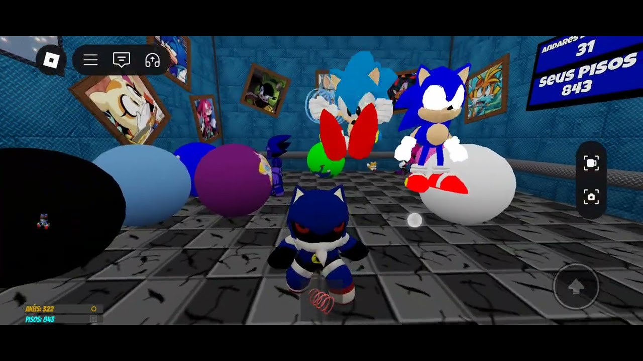 Jogando elevador sonic
