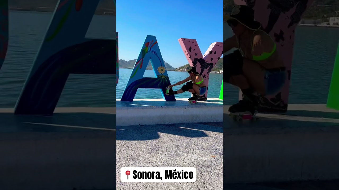 Guaymas, Sonora M&eacute;xico 🇲🇽 it was HOT 🥵 #rollerskating #travelvlog #quadskates ￼