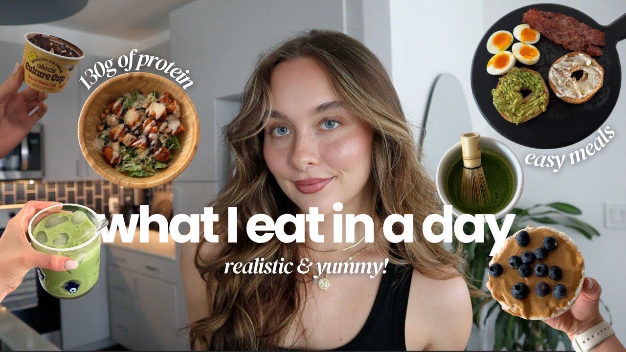 what I eat in a day to hit 130g protein | easy, realistic, high-protein meals