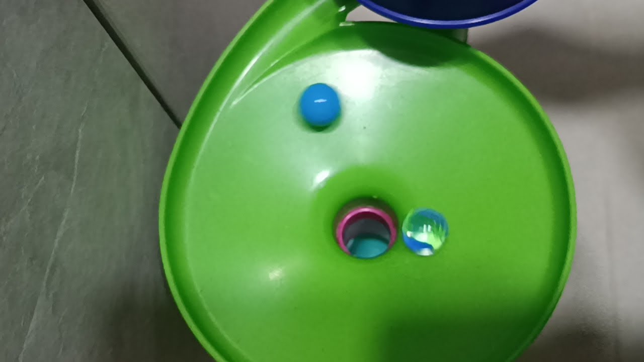 REMARKABLE BLUE ASMR MARBLE RUN RACING #asmr #satisfying #viral #trending 