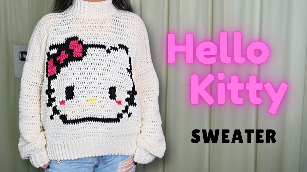 How to Crochet a Hello Kitty Sweater Tutorial