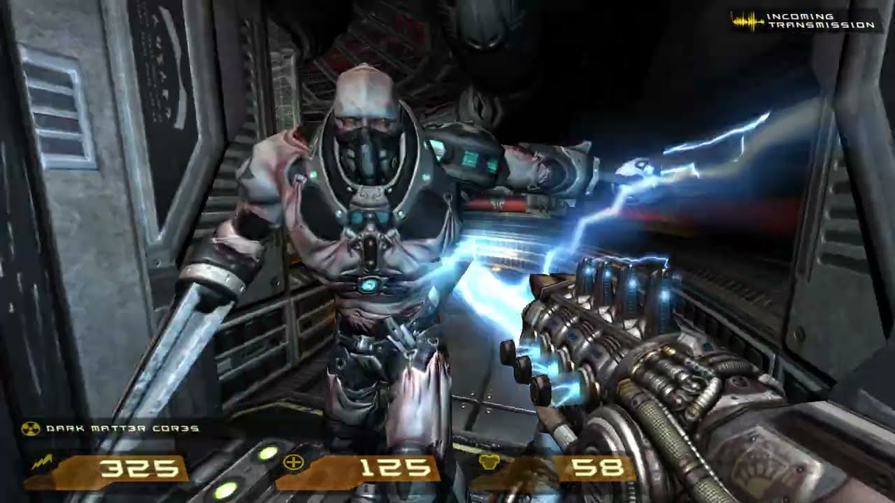 Quake 4 Lightning gun & Dark matter gun Gameplay