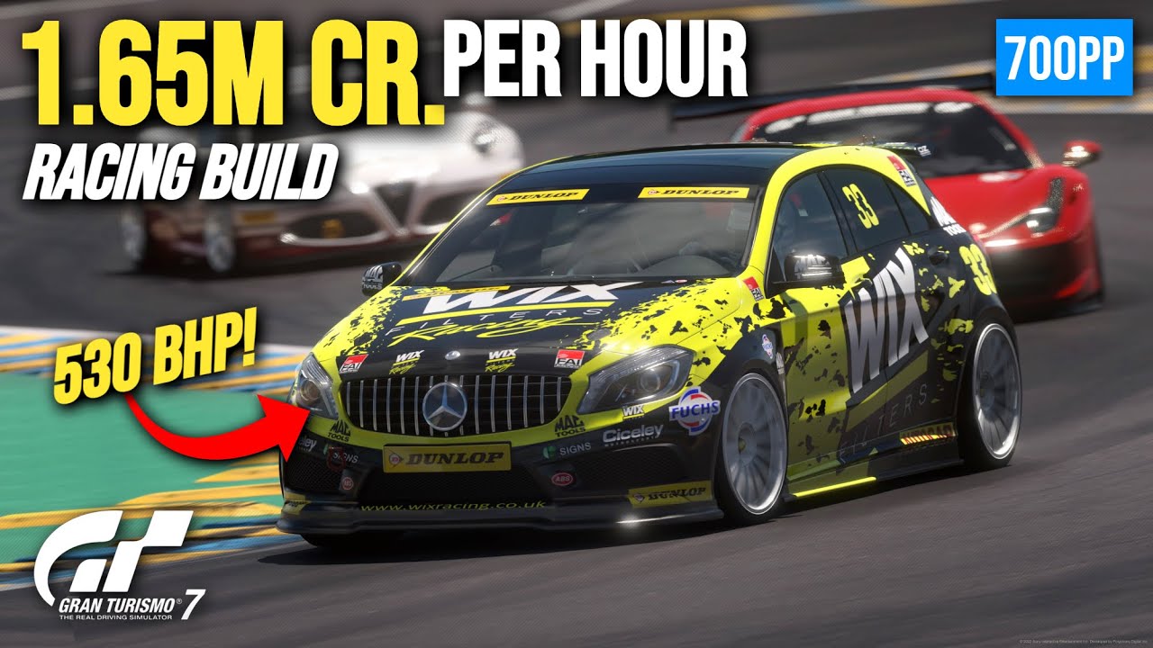 GT7 - 1,650,000 Credits per Hour - Mercedes A45 AMG ''LM Race Car'' 700PP Circuit Setup Tutorial
