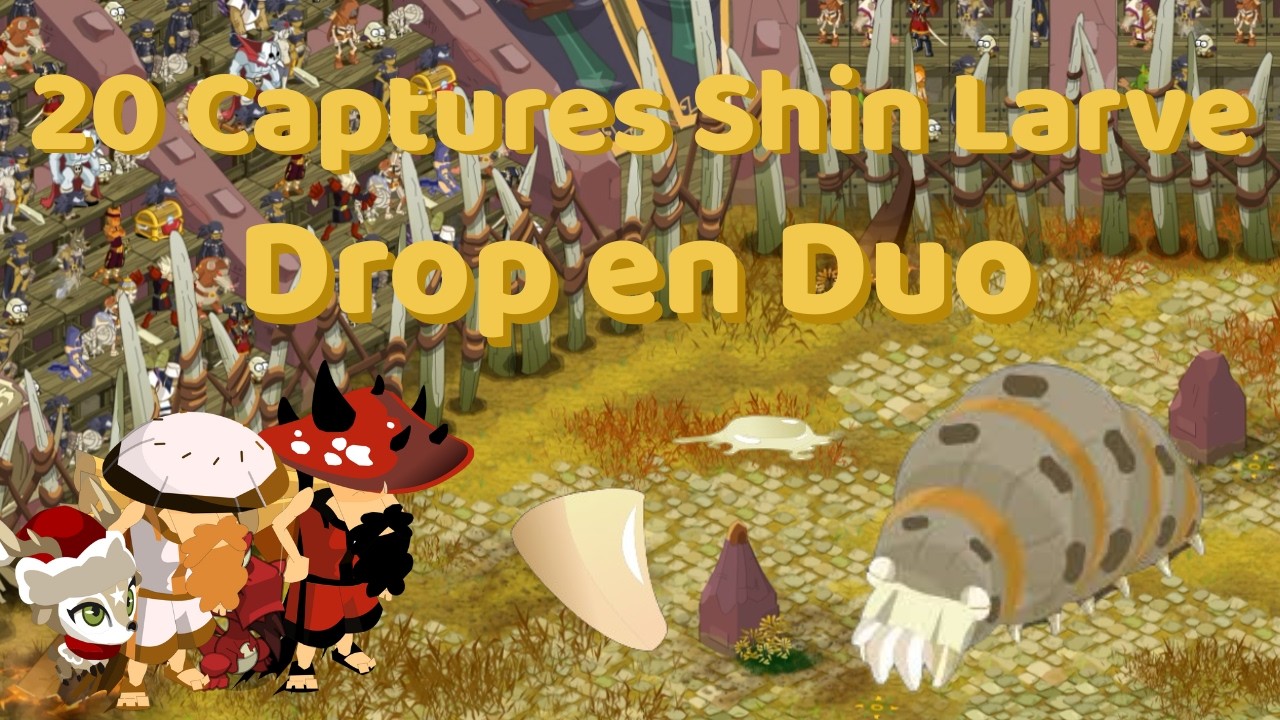 Malchance ou drop difficile ?! - Drop en duo - 20 Captures Shin Larve - Dofus Retro - Boune