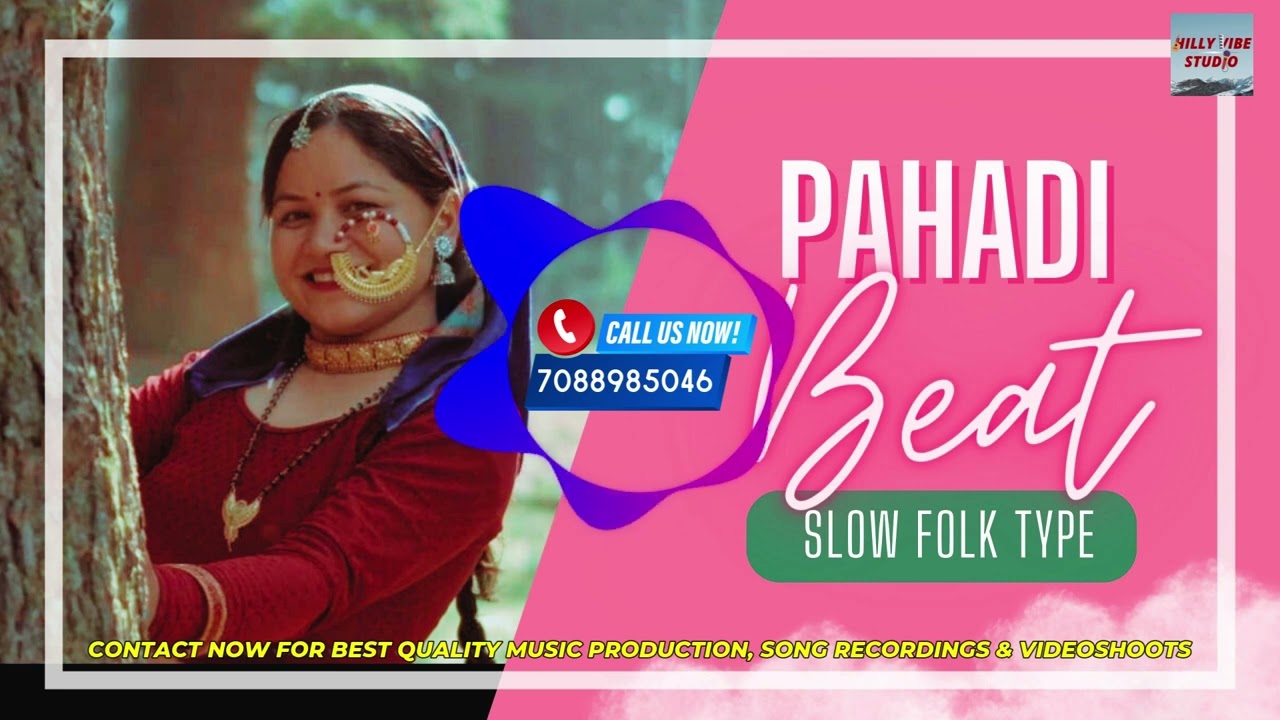 PAHADI BEAT || SLOW FOLK TYPE MUSIC || GARHWALI RAP BEAT || KUMAONI MUSIC || MUSIC PRODUCTION STUDIO