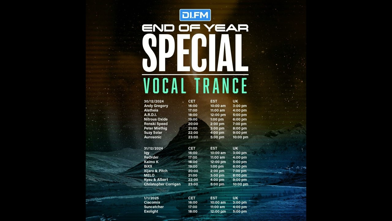 Digitally Imported End Of Year 2024 Vocal-Trance Special (1st January 2025) @DigitallyImported