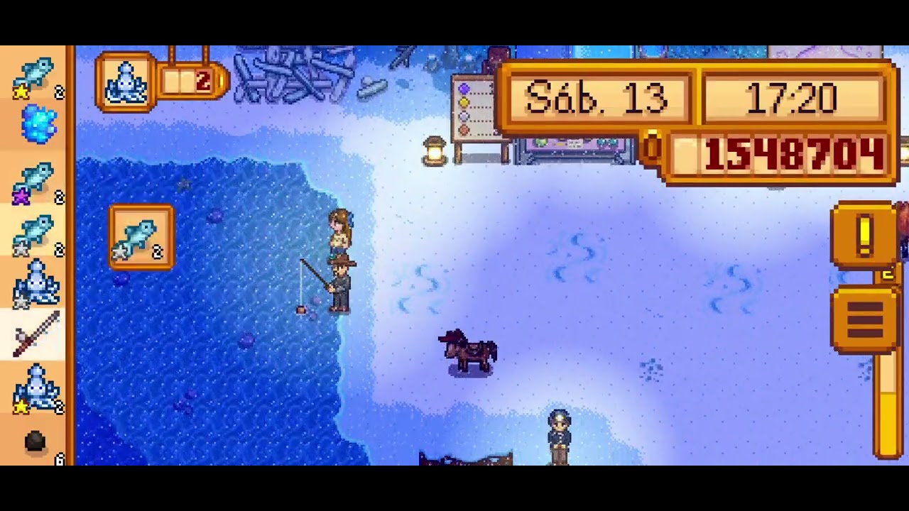 Jugando a Stardew Valley en movil en Español. Dias de invierno.