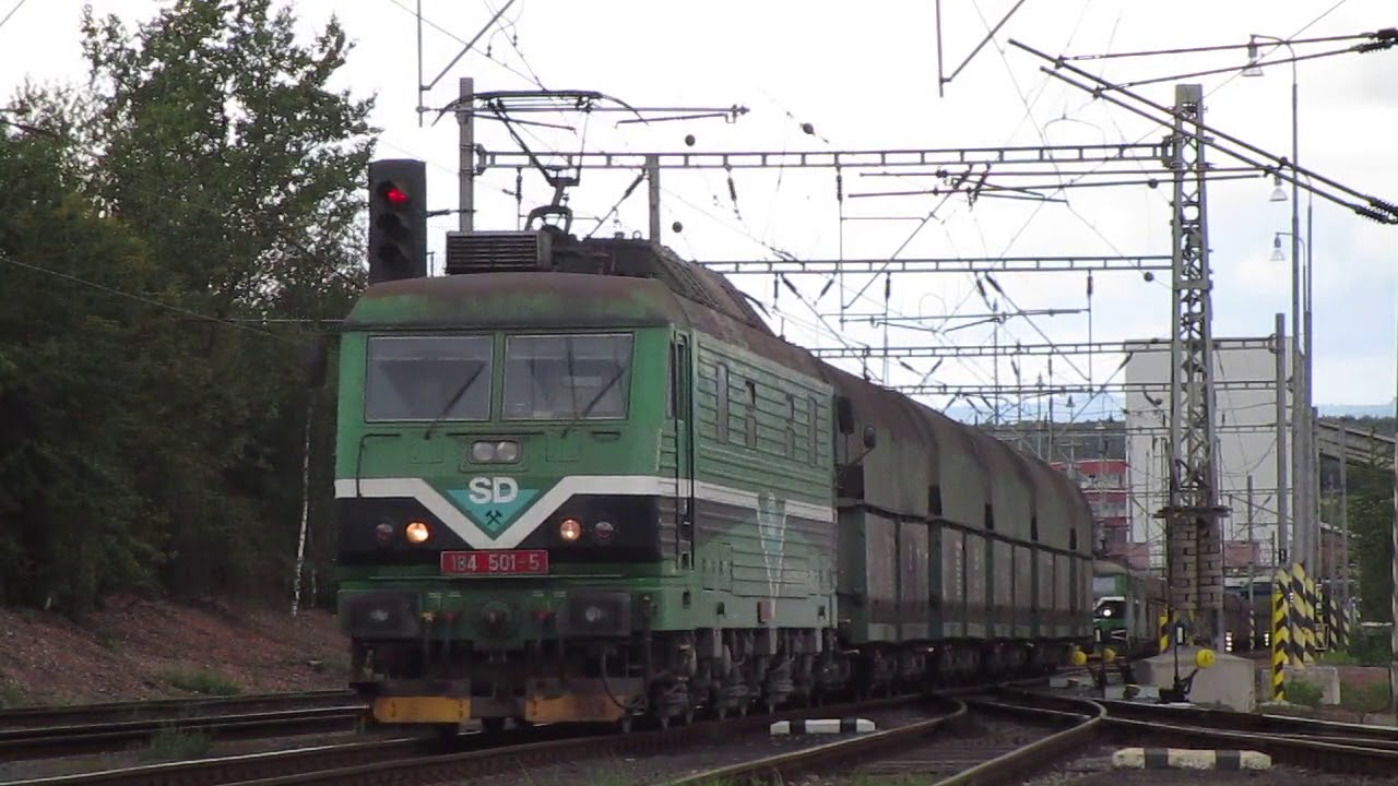SD - Kolejová doprava a. s. - rail trafic near Tušimice - SD 184 and 130