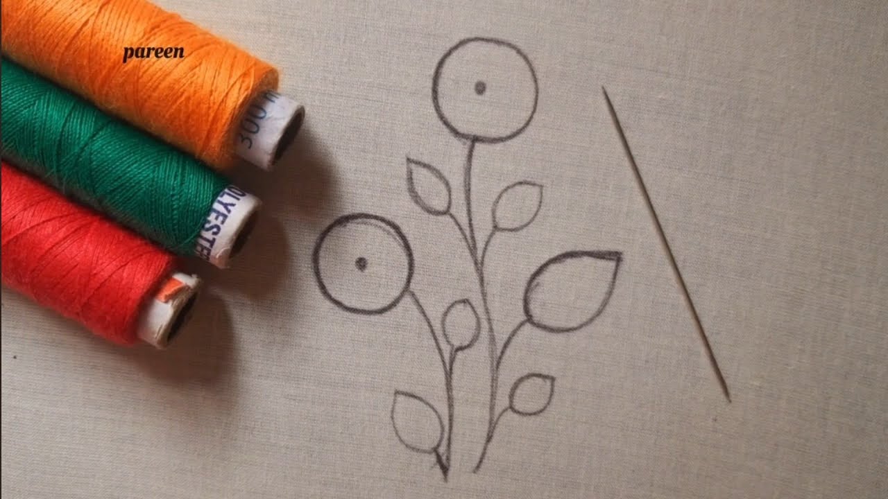 Easy Embroidery With The Help of Stitching Thread |Hand embroidery