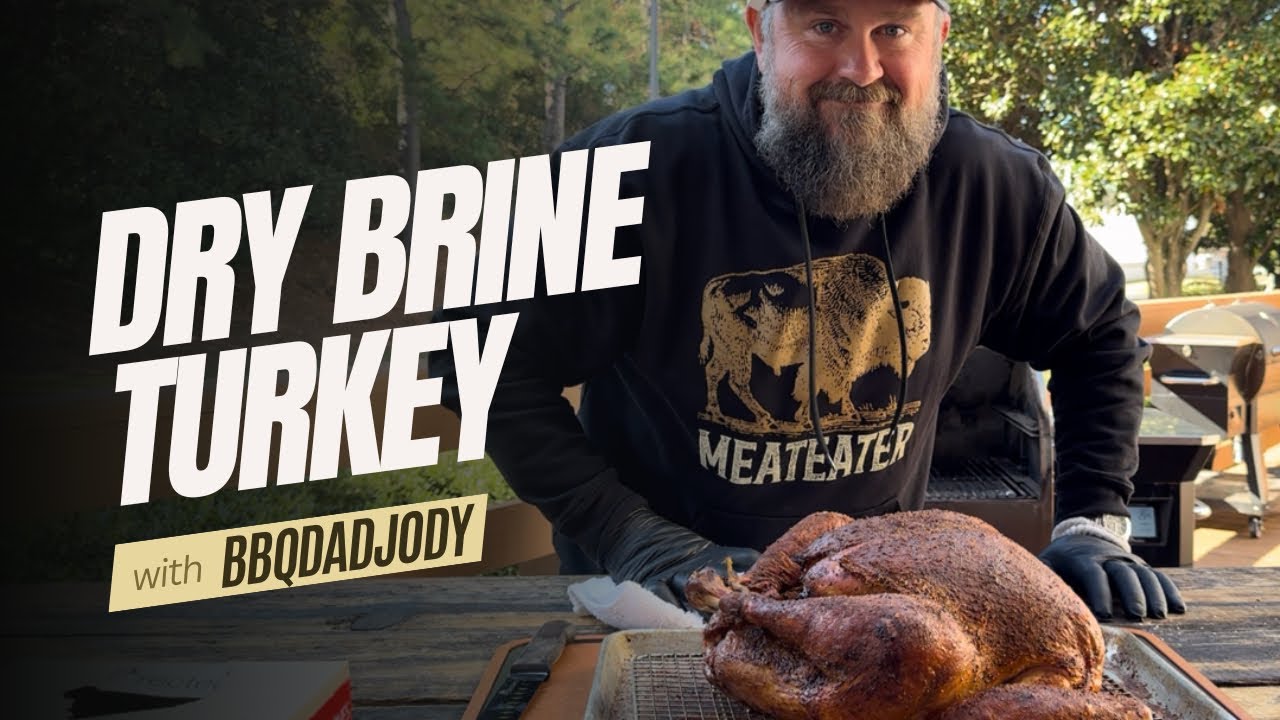 Dry brine turkey on a pellet grill