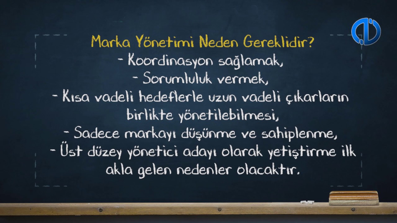 MARKA VE YÖNETİMİ - Ünite 1 Konu Anlatımı 1