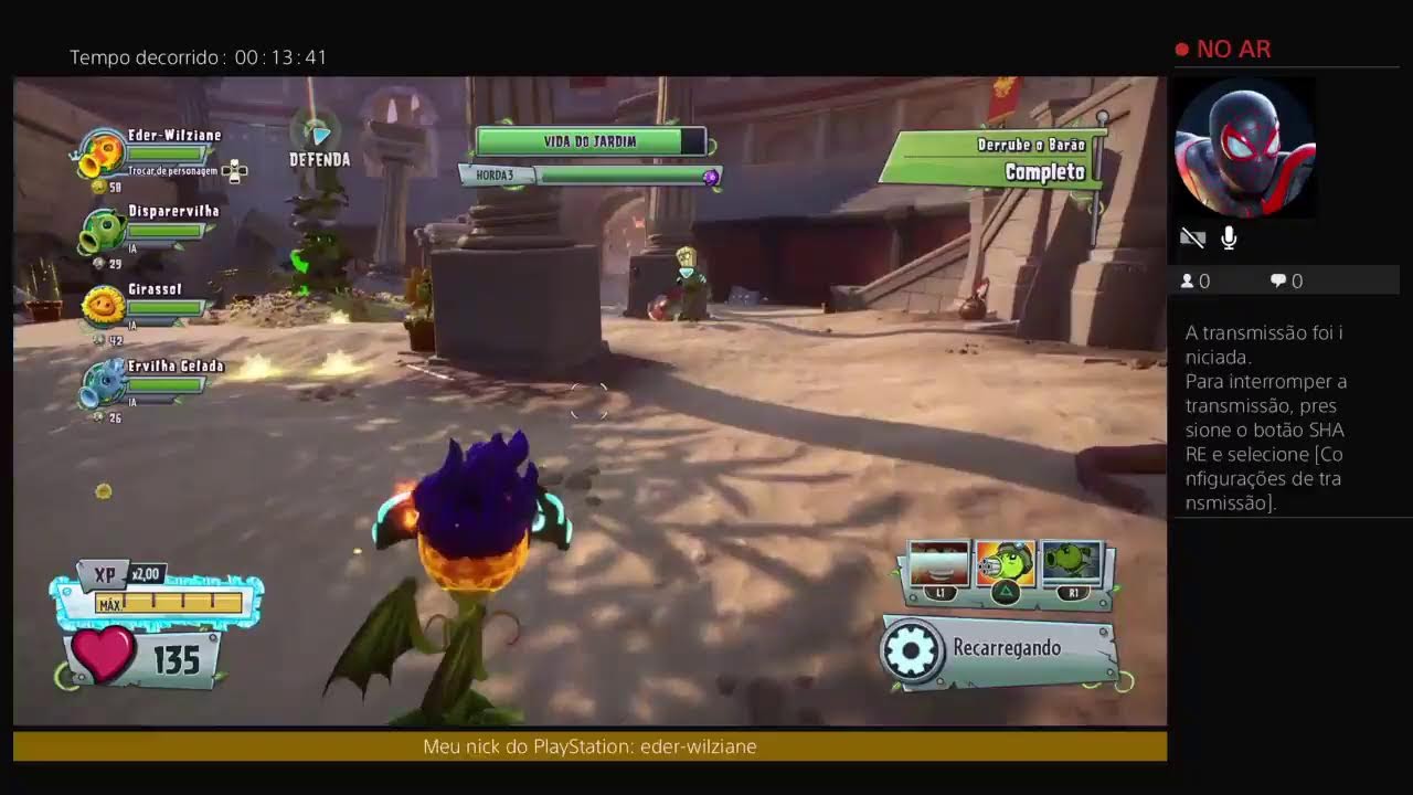 Jogando PvZ GW2