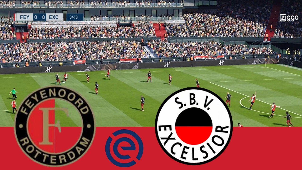 Feyenoord vs Excelsior - Eredivisie 25/26 | PES 2021 Simulatie