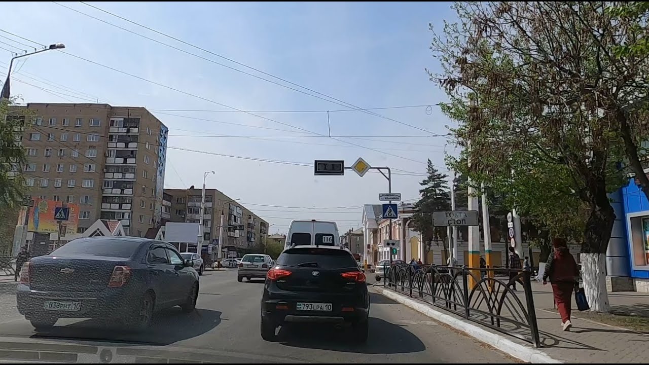 Костанай весенний Автопрогулка по улице Баймагамбетова