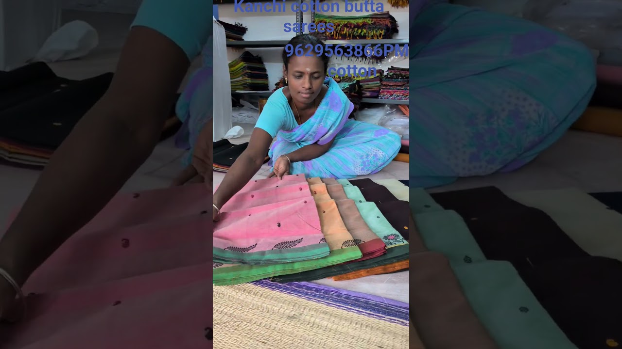 kanchi cotton butta saree without blouse available Theni Jakkampatti PMR cotton sarees