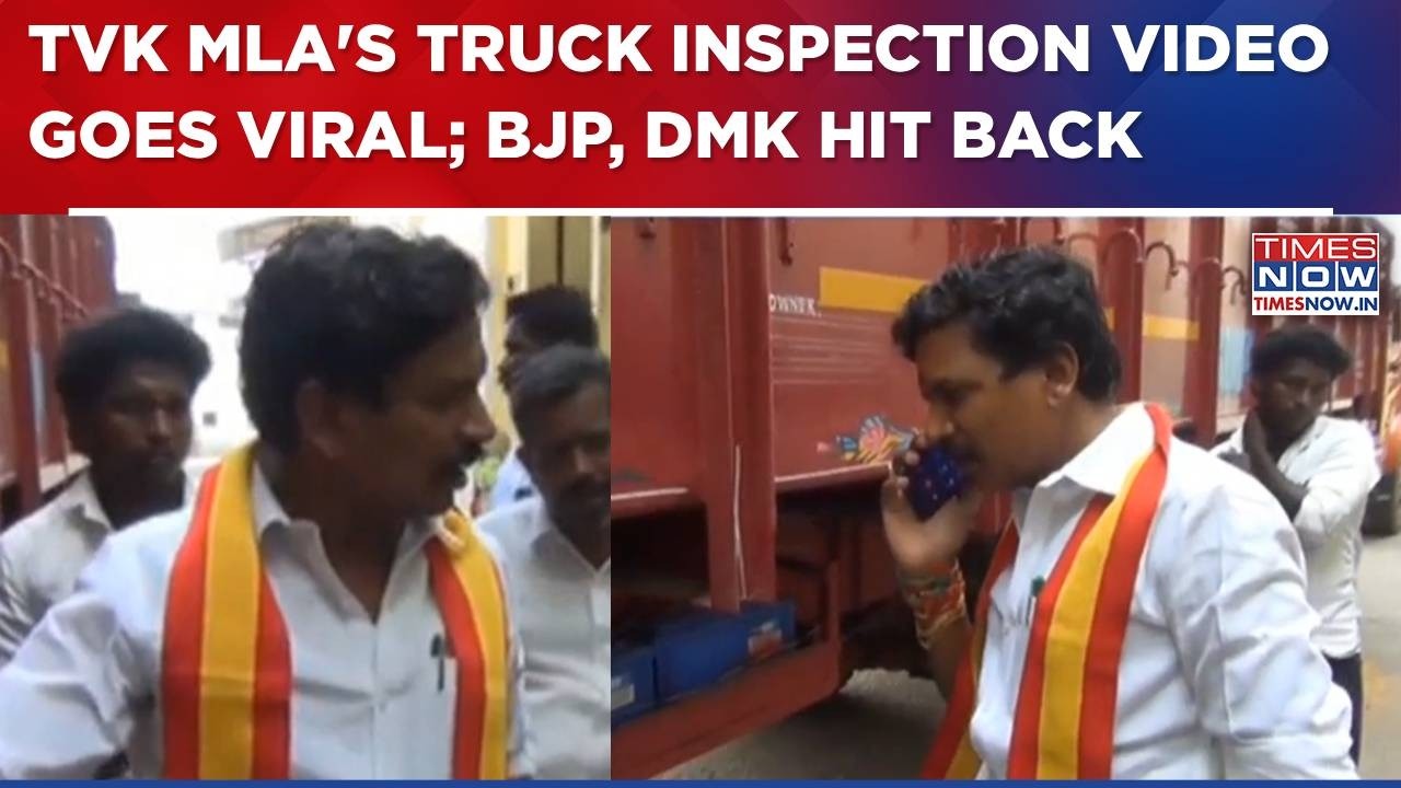 TVK MLA ECR Saravanan's Truck Inspection Video Goes Viral; DMK, BJP Slam 'Reel Culture' | WATCH