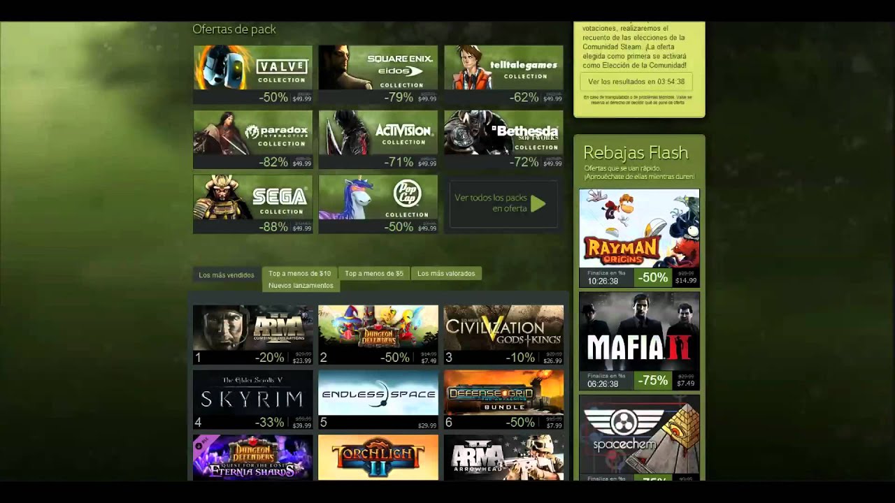 Venta de Steam