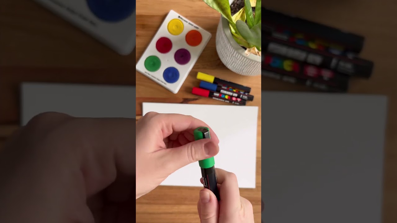 NEW! Posca Paint Markers 🎨 #shorts #art