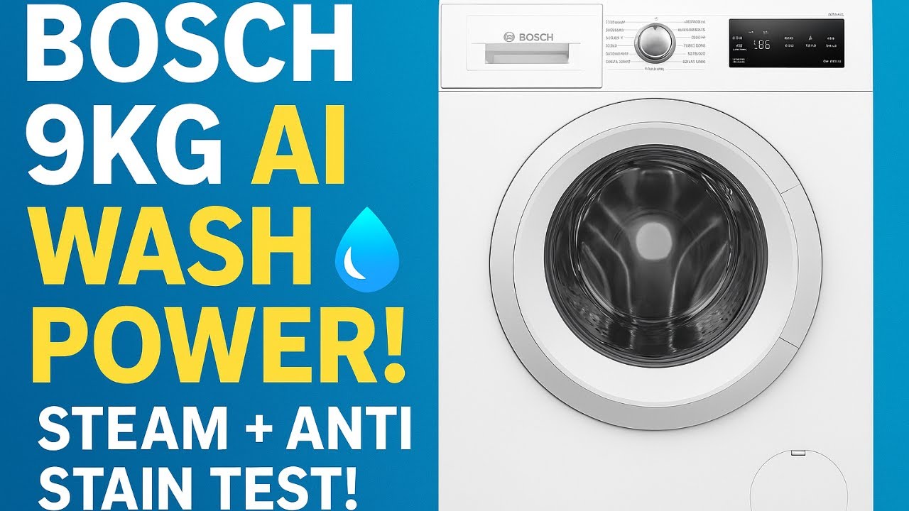 Bosch 9kg 5 Star Front Load Washing Machine | AI Active Water Plus | Anti Stain