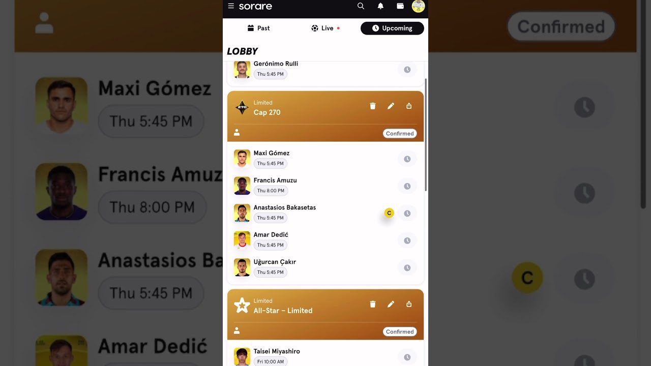 My Sorare Lineups For GW 346 #sorare #sorarelineups