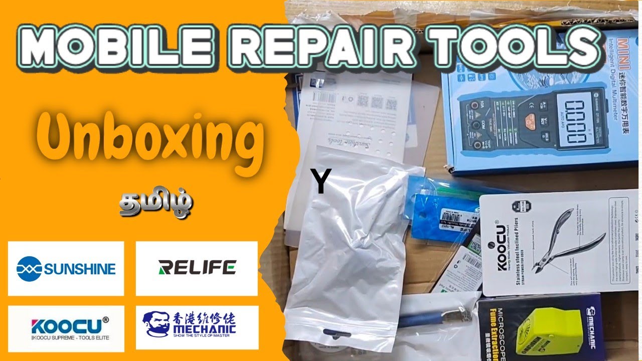 Mobile Repair Tools Unboxing 🔧 Tamil | Sunshine, Relife, JTX, Koocu, Mechanic