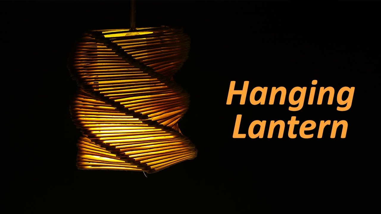 DIY Lantern with Pop Sticks Spiral Shaped for Home Decor