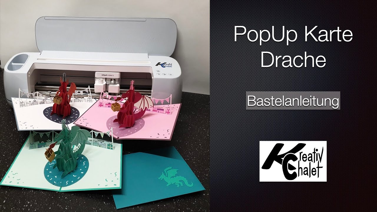 Drachen Pop-Up Karte aus Cricut Access basteln