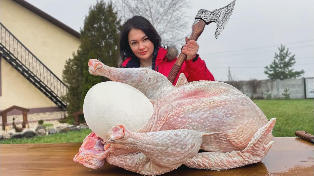 15 kg Truthahn mit Straußenei gefüllt?! Wie ich das Ding in den Ofen bekommen habe