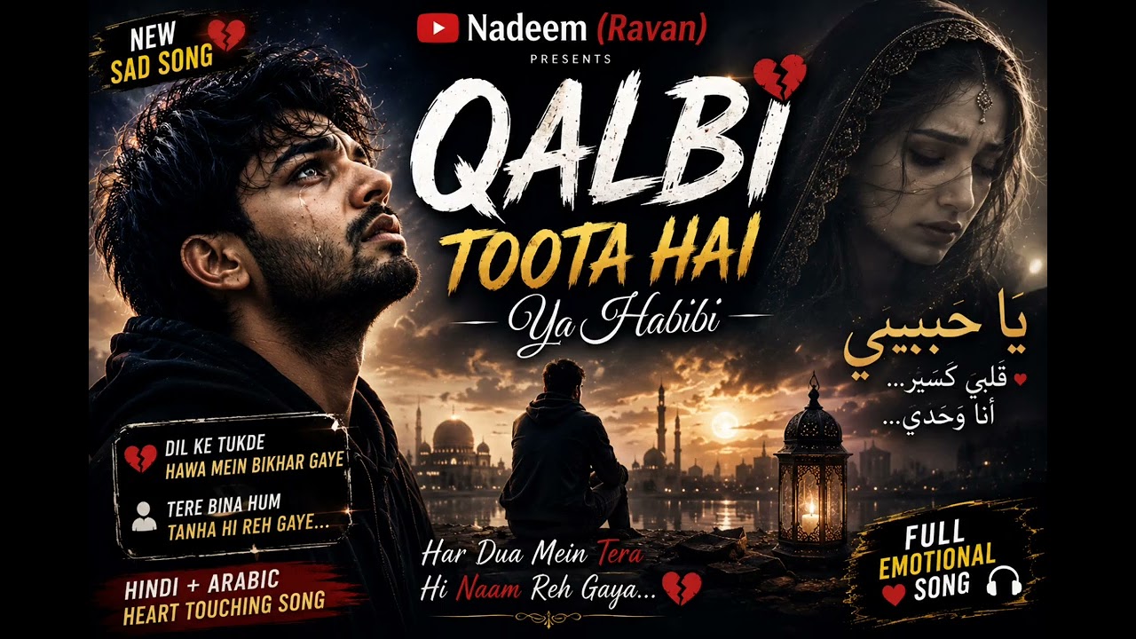 Qalbi Tuta Hai Ya Habibi | Arabic x Hindi Sad Song 2026 | Emotional Heartbreak Song | Nadeem (Ravan)
